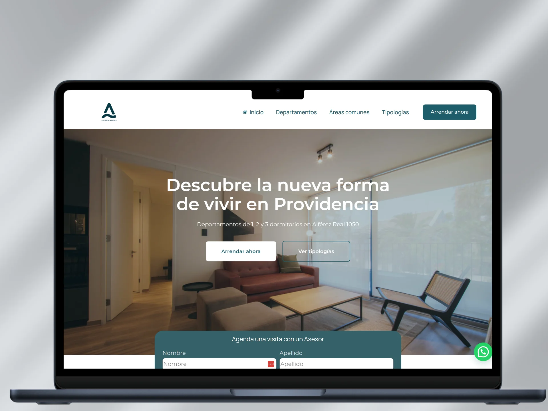 Sitio web Almasur Departamentos — JPEdesign Chile