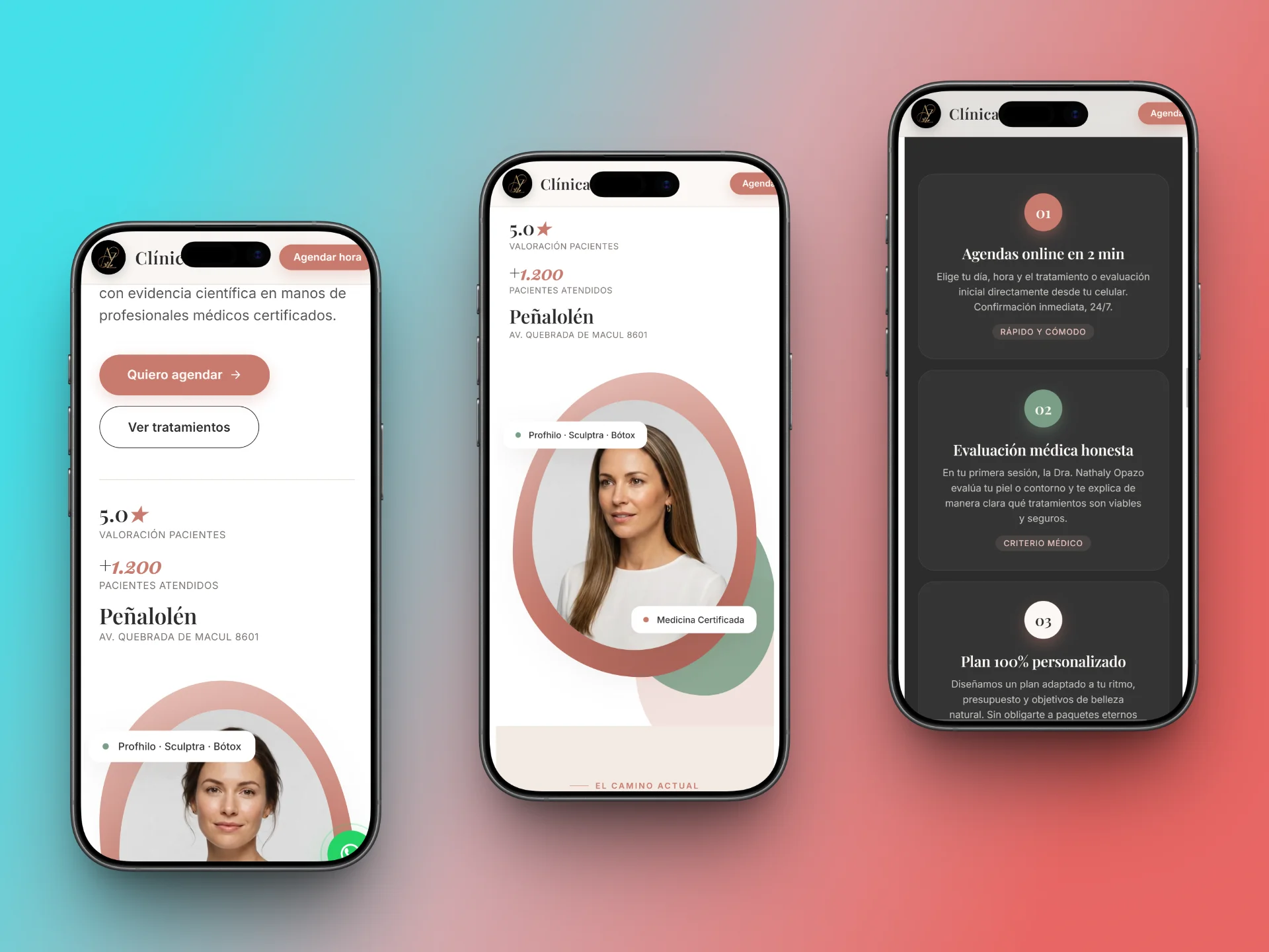 Diseño web Clínica Azahar — JPEdesign Chile